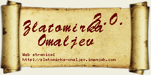 Zlatomirka Omaljev vizit kartica
